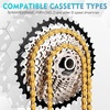 image:imageBUCKLOS 89101112 Speed Bike Chain High Performance Lightweight Bicycle Chains for Road BikeMountain BikeEbikeCompatible with Shimano SRAM Campagnolo SilverGoldGOLD