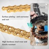image:imageBUCKLOS 89101112 Speed Bike Chain High Performance Lightweight Bicycle Chains for Road BikeMountain BikeEbikeCompatible with Shimano SRAM Campagnolo SilverGoldGOLD