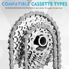 image:imageBUCKLOS 89101112 Speed Bike Chain High Performance Lightweight Bicycle Chains for Road BikeMountain BikeEbikeCompatible with Shimano SRAM Campagnolo SilverGoldSILVER
