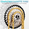 image:imageBUCKLOS 89101112 Speed Bike Chain High Performance Lightweight Bicycle Chains for Road BikeMountain BikeEbikeCompatible with Shimano SRAM Campagnolo SilverGoldGOLD