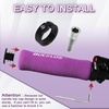 image:imageBUCKLOS Bike Handlebar Grips  Bicycle Foam Sponge Handle Bar Single Lock on AntiSlip Comfortable ShockAbsorbing Mountain Bike Grips for MTB BMX Scooter Beach Cruiser Folding BikePURPLE