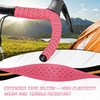 image:imageBUCKLOS Bike Handlebar Tape Silicone Bar Tape for Road Bike Comfortable Bicycle Handlebar Tape EVA Bike Grip 2 Pcs Bicycle Drop Bar Wraps AuroraMulticolorPINKBLACK