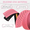 image:imageBUCKLOS Bike Handlebar Tape Silicone Bar Tape for Road Bike Comfortable Bicycle Handlebar Tape EVA Bike Grip 2 Pcs Bicycle Drop Bar Wraps AuroraMulticolorPINKBLACK