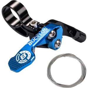 image:imageBUCKLOS Bike Dropper Seatpost Lever Remote Telescopic MTB Seatpost Dropper Bicycle Shock Remote Lever Bike Suspension Seat Post PartBLACKBLUE