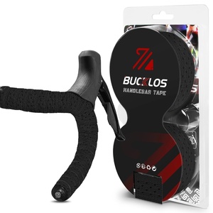 image:imageBUCKLOS Bike Handlebar Tape Silicone Bar Tape for Road Bike Comfortable Bicycle Handlebar Tape EVA Bike Grip 2 Pcs Bicycle Drop Bar Wraps AuroraMulticolorBLACK