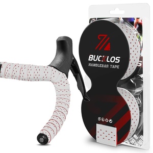 image:imageBUCKLOS Bike Handlebar Tape Silicone Bar Tape for Road Bike Comfortable Bicycle Handlebar Tape EVA Bike Grip 2 Pcs Bicycle Drop Bar Wraps AuroraMulticolorWHITERED