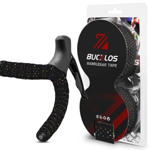 image:imageBUCKLOS Bike Handlebar Tape Silicone Bar Tape for Road Bike Comfortable Bicycle Handlebar Tape EVA Bike Grip 2 Pcs Bicycle Drop Bar Wraps AuroraMulticolorBLACKMULTICOLOR