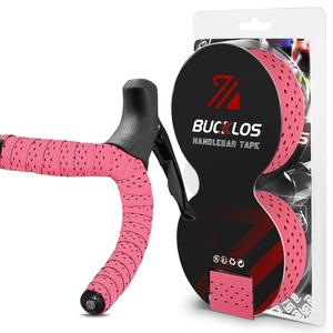 image:imageBUCKLOS Bike Handlebar Tape Silicone Bar Tape for Road Bike Comfortable Bicycle Handlebar Tape EVA Bike Grip 2 Pcs Bicycle Drop Bar Wraps AuroraMulticolorPINKBLACK