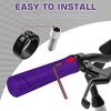 image:imageBUCKLOS Single Lockon Bike Handlebar Grips  Mountain Bike MTB Ergonomic AntiSlip Handle Grip  Bicycle Comfort Locking Handle Bar for BMXCruiser BikeScooter 78 BlackPurple