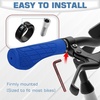 image:imageBUCKLOS Single Lockon Bike Handlebar Grips  Mountain Bike MTB Ergonomic AntiSlip Handle Grip  Bicycle Comfort Locking Handle Bar for BMXCruiser BikeScooter 78 BlackBlue Ergonomic