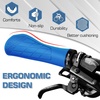 image:imageBUCKLOS Single Lockon Bike Handlebar Grips  Mountain Bike MTB Ergonomic AntiSlip Handle Grip  Bicycle Comfort Locking Handle Bar for BMXCruiser BikeScooter 78 BlackBlue Ergonomic