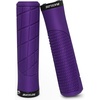 image:imageBUCKLOS Single Lockon Bike Handlebar Grips  Mountain Bike MTB Ergonomic AntiSlip Handle Grip  Bicycle Comfort Locking Handle Bar for BMXCruiser BikeScooter 78 BlackPurple