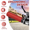 image:imageBUCKLOS Single Lockon Bike Handlebar Grips  Mountain Bike MTB Ergonomic AntiSlip Handle Grip  Bicycle Comfort Locking Handle Bar for BMXCruiser BikeScooter 78 BlackRed