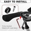 image:imageBUCKLOS Single Lockon Bike Handlebar Grips  Mountain Bike MTB Ergonomic AntiSlip Handle Grip  Bicycle Comfort Locking Handle Bar for BMXCruiser BikeScooter 78 BlackBlack Ergonomic