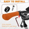 image:imageBUCKLOS Single Lockon Bike Handlebar Grips  Mountain Bike MTB Ergonomic AntiSlip Handle Grip  Bicycle Comfort Locking Handle Bar for BMXCruiser BikeScooter 78 BlackOrange Ergonomic
