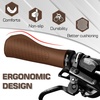 image:imageBUCKLOS Single Lockon Bike Handlebar Grips  Mountain Bike MTB Ergonomic AntiSlip Handle Grip  Bicycle Comfort Locking Handle Bar for BMXCruiser BikeScooter 78 BlackBrown Ergonomic