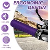 image:imageBUCKLOS Single Lockon Bike Handlebar Grips  Mountain Bike MTB Ergonomic AntiSlip Handle Grip  Bicycle Comfort Locking Handle Bar for BMXCruiser BikeScooter 78 BlackPurple
