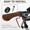 image:imageBUCKLOS Single Lockon Bike Handlebar Grips  Mountain Bike MTB Ergonomic AntiSlip Handle Grip  Bicycle Comfort Locking Handle Bar for BMXCruiser BikeScooter 78 BlackBrown Ergonomic