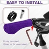 image:imageBUCKLOS Single Lockon Bike Handlebar Grips  Mountain Bike MTB Ergonomic AntiSlip Handle Grip  Bicycle Comfort Locking Handle Bar for BMXCruiser BikeScooter 78 BlackPurple Ergonomic