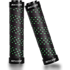 image:imageBUCKLOS Single Lockon Bike Handlebar Grips  Mountain Bike MTB Ergonomic AntiSlip Handle Grip  Bicycle Comfort Locking Handle Bar for BMXCruiser BikeScooter 78 BlackGreener Double Lock
