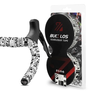 image:imageBUCKLOS Bike Handlebar Tape for Road Bike Comfortable Bicycle Handlebar Tape EVA Bike Bar Tape Grip 2 Rolls Bicycle Drop Bar Wraps Black WhiteMemphis GraphicsBlack