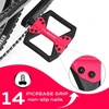 image:imageBUCKLOS MTB Flat Pedals Mountain Bike Pedals 3 Bearings CNC Adult Road Bike Pedals Bicycle Platform Aluminum Alloy NonSlip Pedal for Gravel BikeBMX 916BlackPDC860RedBlack