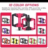 image:imageBUCKLOS MTB Flat Pedals Mountain Bike Pedals 3 Bearings CNC Adult Road Bike Pedals Bicycle Platform Aluminum Alloy NonSlip Pedal for Gravel BikeBMX 916BlackPDC860RedBlack