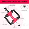 image:imageBUCKLOS MTB Flat Pedals Mountain Bike Pedals 3 Bearings CNC Adult Road Bike Pedals Bicycle Platform Aluminum Alloy NonSlip Pedal for Gravel BikeBMX 916BlackPDC860RedBlack