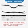 image:imageBUCKLOS Mountain Bike MTB Handlebars 254318mm  20305090100120160mm Rise Aluminum Alloy Handlebar  720780mm Extra Long Bicycle Riser HandleBars for EBike Folding Bike Downhill Racing720mm318mm55mm