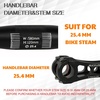 image:imageBUCKLOS Mountain Bike MTB Handlebars 254318mm  20305090100120160mm Rise Aluminum Alloy Handlebar  720780mm Extra Long Bicycle Riser HandleBars for EBike Folding Bike Downhill Racing254mm580mm120mm