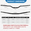image:imageBUCKLOS Mountain Bike MTB Handlebars 254318mm  20305090100120160mm Rise Aluminum Alloy Handlebar  720780mm Extra Long Bicycle Riser HandleBars for EBike Folding Bike Downhill Racing800mm318mm38mm