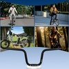 image:imageBUCKLOS Mountain Bike MTB Handlebars 254318mm  20305090100120160mm Rise Aluminum Alloy Handlebar  720780mm Extra Long Bicycle Riser HandleBars for EBike Folding Bike Downhill Racing254mm580mm160mm