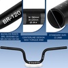 image:imageBUCKLOS Mountain Bike MTB Handlebars 254318mm  20305090100120160mm Rise Aluminum Alloy Handlebar  720780mm Extra Long Bicycle Riser HandleBars for EBike Folding Bike Downhill Racing254mm580mm120mm