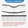 image:imageBUCKLOS Mountain Bike MTB Handlebars 254318mm  20305090100120160mm Rise Aluminum Alloy Handlebar  720780mm Extra Long Bicycle Riser HandleBars for EBike Folding Bike Downhill Racing720mm318mm38mm