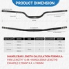 image:imageBUCKLOS Mountain Bike MTB Handlebars 254318mm  20305090100120160mm Rise Aluminum Alloy Handlebar  720780mm Extra Long Bicycle Riser HandleBars for EBike Folding Bike Downhill Racing800mm318mm55mm