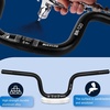 image:imageBUCKLOS Mountain Bike MTB Handlebars 254318mm  20305090100120160mm Rise Aluminum Alloy Handlebar  720780mm Extra Long Bicycle Riser HandleBars for EBike Folding Bike Downhill Racing254mm580mm120mm