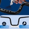image:imageBUCKLOS Mountain Bike MTB Handlebars 254318mm  20305090100120160mm Rise Aluminum Alloy Handlebar  720780mm Extra Long Bicycle Riser HandleBars for EBike Folding Bike Downhill Racing254mm580mm160mm