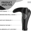 image:imageBUCKLOS Single Lockon Bike Handlebar Grips Ergonomic Extended Bar Ends Mountain Bicycle Handle Grips AntiSlip ShockAbsorbing Handle Bar Grips with Aluminum Locking Ring for MTB BMX ScooterBLACKGREY