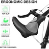image:imageBUCKLOS Single Lockon Bike Handlebar Grips Ergonomic Extended Bar Ends Mountain Bicycle Handle Grips AntiSlip ShockAbsorbing Handle Bar Grips with Aluminum Locking Ring for MTB BMX ScooterBLACKGREY