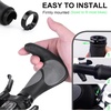 image:imageBUCKLOS Single Lockon Bike Handlebar Grips Ergonomic Extended Bar Ends Mountain Bicycle Handle Grips AntiSlip ShockAbsorbing Handle Bar Grips with Aluminum Locking Ring for MTB BMX ScooterBLACKGREY