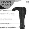 image:imageBUCKLOS Single Lockon Bike Handlebar Grips Ergonomic Extended Bar Ends Mountain Bicycle Handle Grips AntiSlip ShockAbsorbing Handle Bar Grips with Aluminum Locking Ring for MTB BMX ScooterBLACK