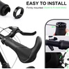 image:imageBUCKLOS Single Lockon Bike Handlebar Grips Ergonomic Extended Bar Ends Mountain Bicycle Handle Grips AntiSlip ShockAbsorbing Handle Bar Grips with Aluminum Locking Ring for MTB BMX ScooterBLACK