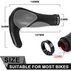 image:imageBUCKLOS Single Lockon Bike Handlebar Grips Ergonomic Extended Bar Ends Mountain Bicycle Handle Grips AntiSlip ShockAbsorbing Handle Bar Grips with Aluminum Locking Ring for MTB BMX ScooterBLACKGREY