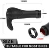 image:imageBUCKLOS Single Lockon Bike Handlebar Grips Ergonomic Extended Bar Ends Mountain Bicycle Handle Grips AntiSlip ShockAbsorbing Handle Bar Grips with Aluminum Locking Ring for MTB BMX ScooterBLACK