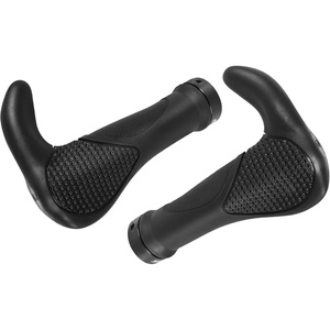 image:imageBUCKLOS Single Lockon Bike Handlebar Grips Ergonomic Extended Bar Ends Mountain Bicycle Handle Grips AntiSlip ShockAbsorbing Handle Bar Grips with Aluminum Locking Ring for MTB BMX ScooterBLACK
